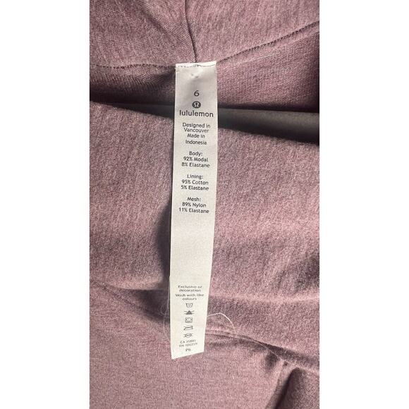 Lululemon Coast Easy Wrap Women’s Size 6 Heather Misty Merlot Cowl Neck Modal - Picture 5 of 10
